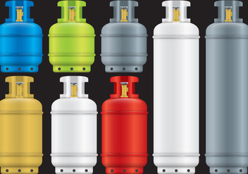 Gas Cylinder Vectors - Kostenloses vector #367279