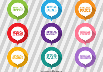 Special Offer Flat Labels - Kostenloses vector #368009