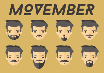 Movember Dudes Vector - бесплатный vector #369449
