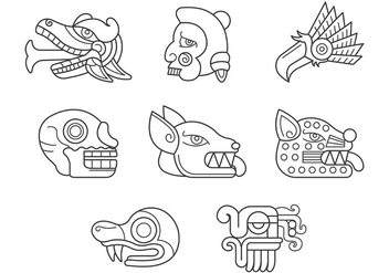 Quetzalcoatl Symbol Vector - Free vector #373109