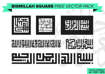 Bismillah Square Free Vector Pack - Kostenloses vector #373159