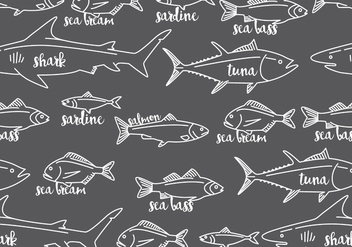Fishes with Names Pattern - Free vector #373929