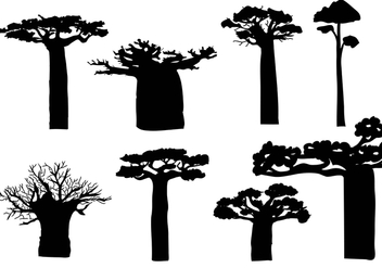Free Baobab Silhouete Vector - бесплатный vector #374199
