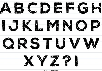 Cute Hand Drawn Messy Alphabet - Free vector #374249