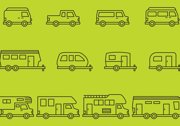 Camper Icons - Free vector #375129