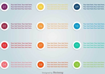 Bullet Points With Numbers Vector Set - Free vector #375139