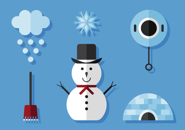 Vector Winter Icon Set - vector gratuit #377849 