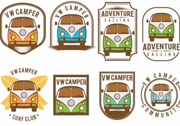 VW Camper Badge Set - бесплатный vector #377999