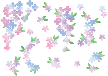 Vector Watercolor Flowers - бесплатный vector #378799