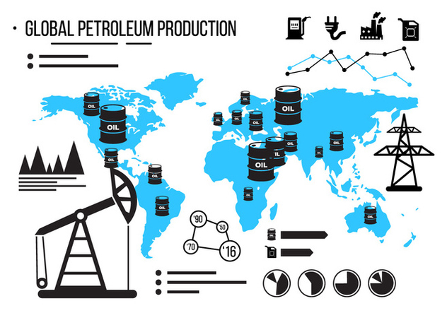 Oil Field Vector Infographics - vector gratuit #379409 