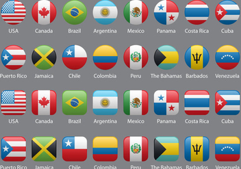 Americas Flags - vector #379699 gratis