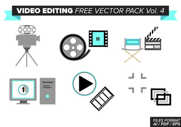 Video Editing Free Vector Pack Vol. 4 - бесплатный vector #380779