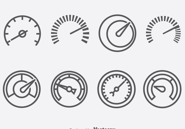 Speedometer And Tachometer Symbol Icons - Free vector #380849