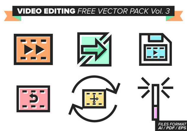 Video Editing Free Vector Pack Vol. 3 - бесплатный vector #380969