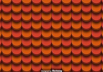 Seamless Pattern Of Red Clay Roof Tiles Vector - бесплатный vector #381459