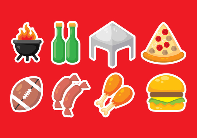 Tailgate Party Vector Icons - Free vector #383379