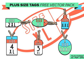 Plus Size Tags Free Vector Pack - vector gratuit #384429 