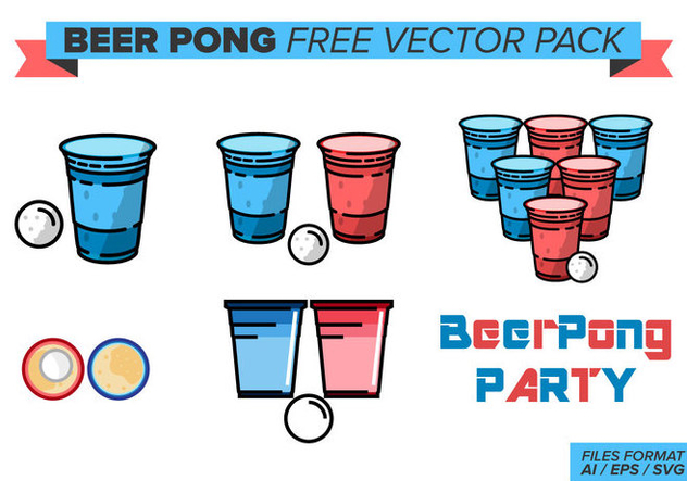 Beer Pong Free Vector Pack - Kostenloses vector #385519