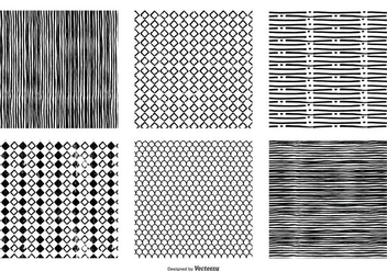 Hand Drawn Seamless Vector Patterns - Free vector #386369