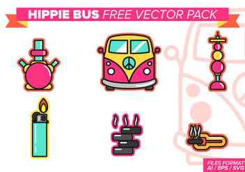 Hippie Bus Free Vector Pack - Free vector #386839