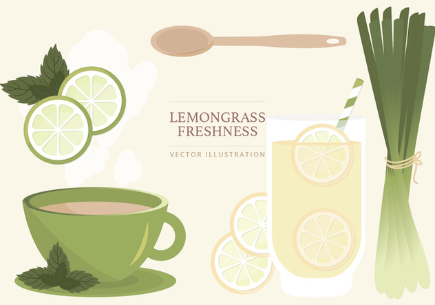 Lemongrass Vector Illustration - бесплатный vector #387399