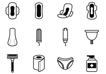 Free Feminine Hygiene Icons Vector - vector #387779 gratis