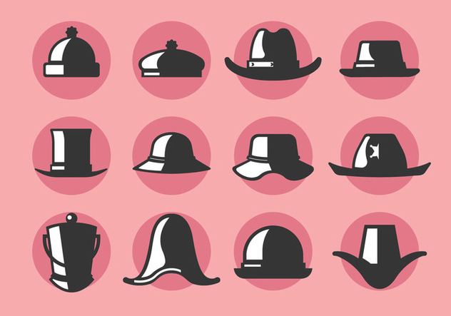 Bonnet and Hat Vector Icons - Free vector #388409