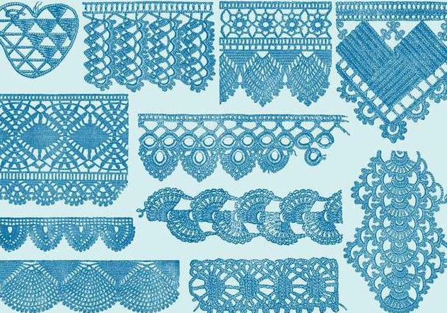 Vintage Lace Samples - Free vector #388619