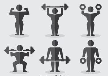 Squat Icons Collection - Free vector #389189