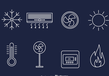 Hvac Line Icons Vector - Free vector #389669