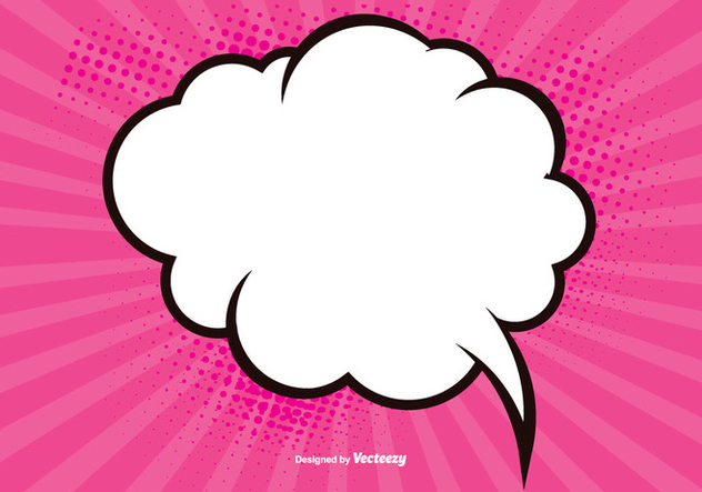 Pink Blank Comic Background - vector gratuit #389929 