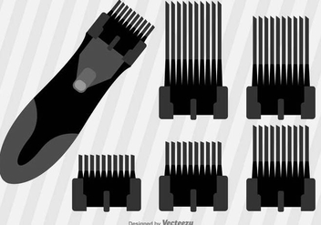 Flat Hair Clippers Vector Icons - Free vector #390929