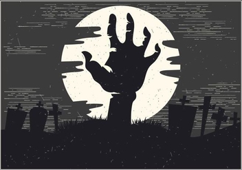 Halloween Zombie Hand Vector - Free vector #391519