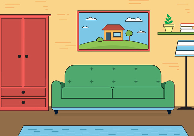 Free Living Room Vector - Free vector #392109