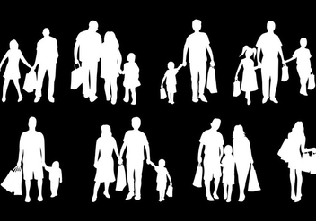 Free Family Shopping Icons Vector - Free vector #392879