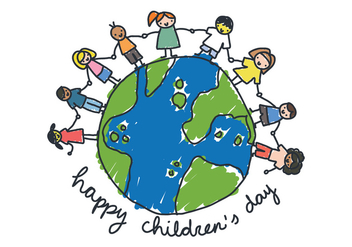 Kids' World Children's Day Vector - бесплатный vector #394199