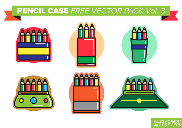 Pencil Case Free Vector Pack Vol. 3 - Kostenloses vector #398019