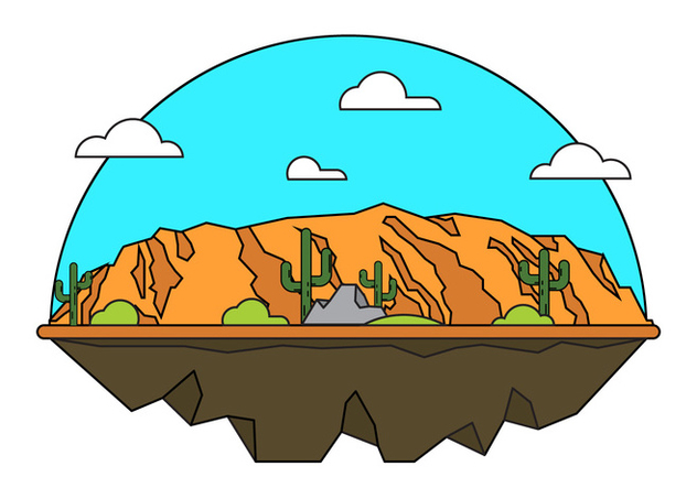 Grand Canyon Vector Illustration - бесплатный vector #398369
