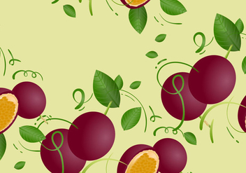 Free Passion Fruit Seamless Pattern Vector Illustration - Kostenloses vector #398729