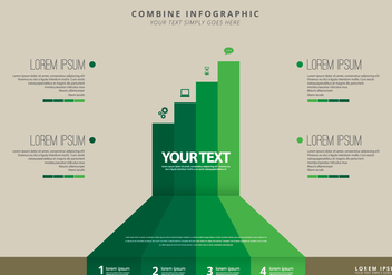 Combine Steps Infographic Template - Free vector #399059