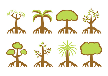 Mangrove trees vector - бесплатный vector #401139