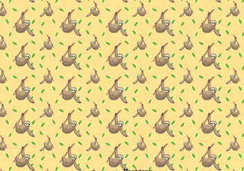 Cute Sloth Seamless Pattern - Free vector #401269
