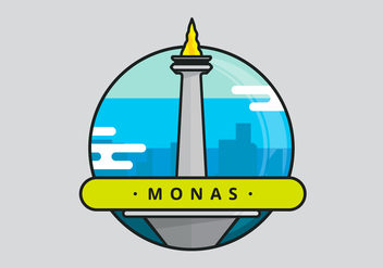 Monas Jakarta Illustration - vector #401619 gratis