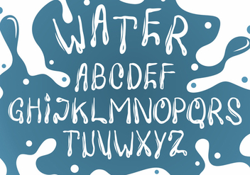 White Water Font Vector Set - vector #404019 gratis