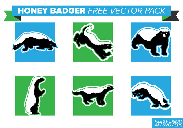 Honey Badger Free Vector Pack - vector #404369 gratis