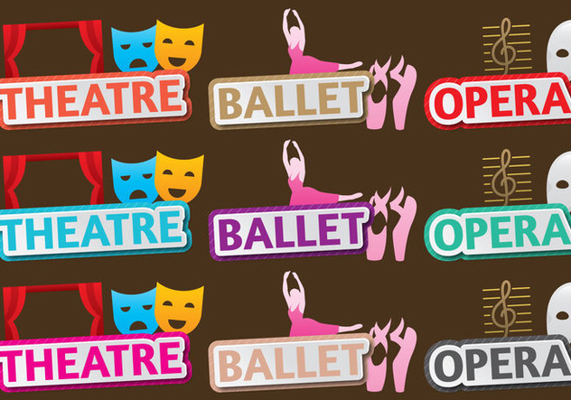 Theater And Ballet Titles - бесплатный vector #404979
