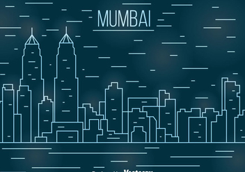 Mumbai Line Cityscape Vector - бесплатный vector #405109