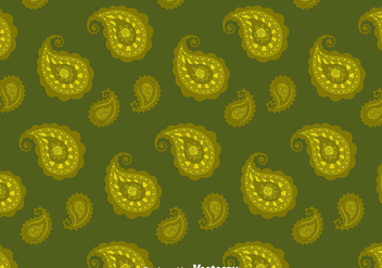 Green Cashmere Ornament Seamless Pattern - Free vector #405129