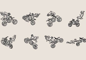 Motocross Freestyle Icon - бесплатный vector #405539