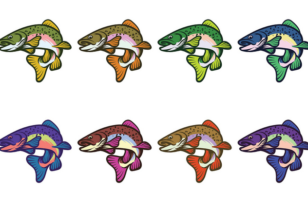 Rainbow Trout Fish Vector - бесплатный vector #408579